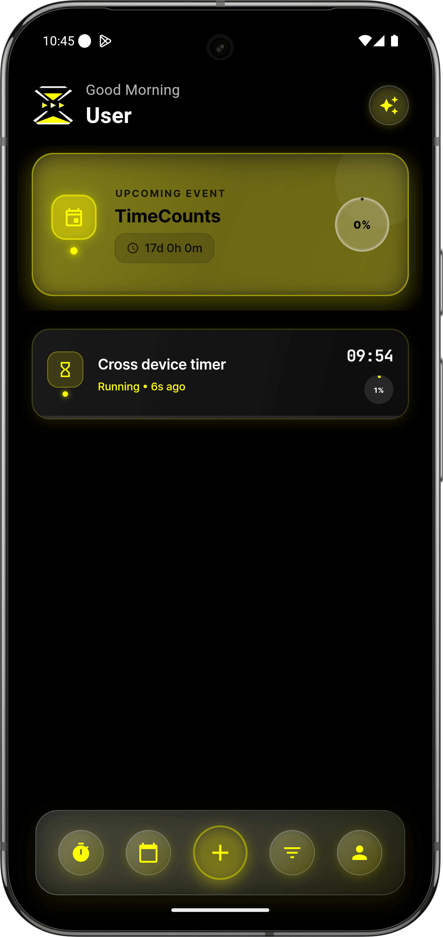 Tableau de Bord Event Timer